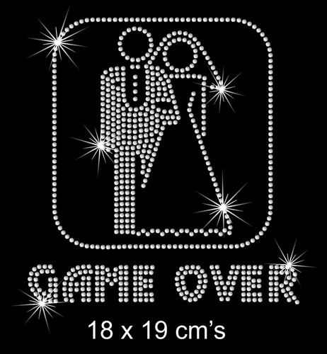 Hen night game over rhinestone - hen,