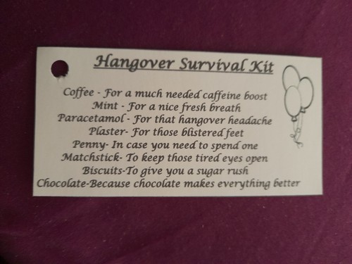 Hangover survival kit - x,