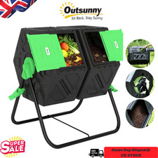 Outsunny 130L Compost Bin Dual