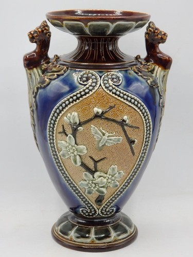 Antique doulton lambeth vase - antique,