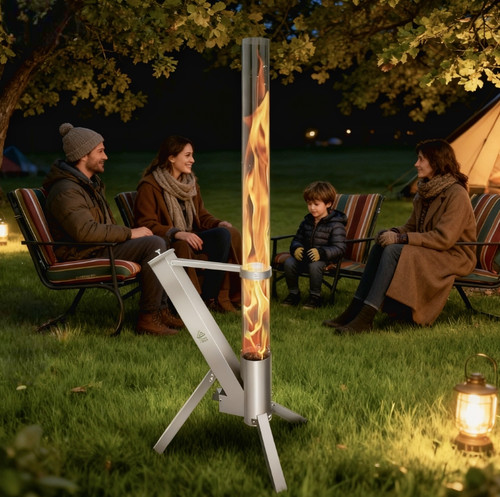 Glass flue patio heater - glass,