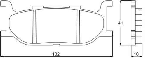 Front brake pads recessed for - front,