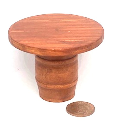 Dolls house pub table stained - house,