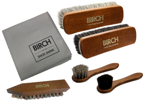 Horsehair shoe brush natural - shoe,
