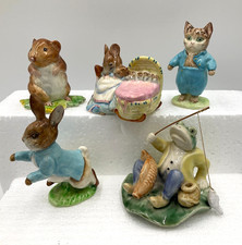 Beatrix Potter figures x 5 Beswick Peter Rabbit Jeremy Tom Jimmy  *see desc* N4