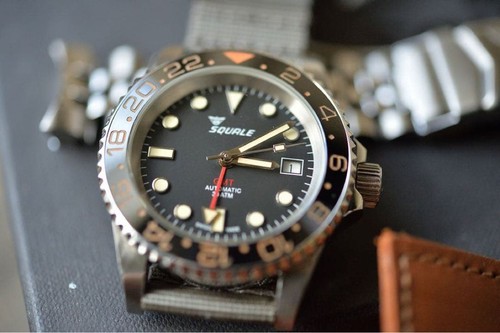 Squale dusky gmt wristwatch - squale,