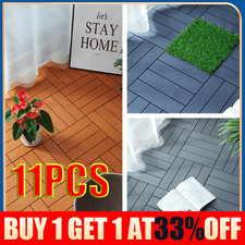 11x PVC Deck Tiles Garden