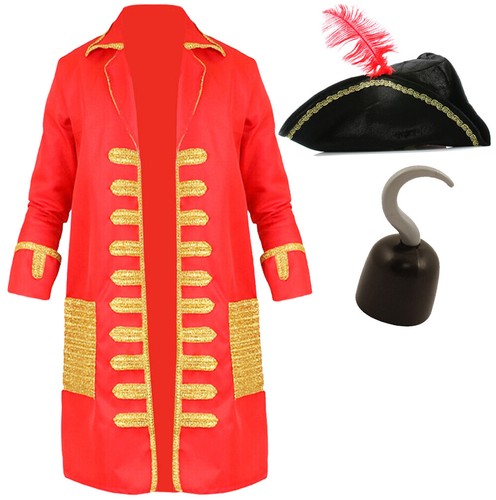 Mens pirate captain with hook - pirate,