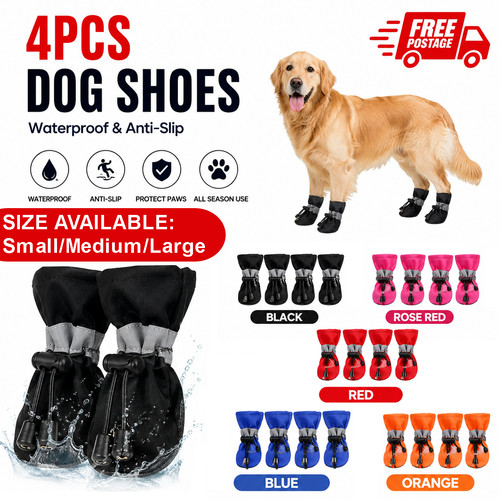 4pcs waterproof dog shoes anti - 4pcs,