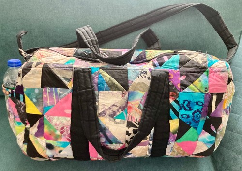 Vtg quilted duffel bag 90s - quilted,