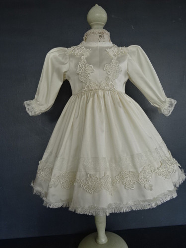 Beige silk dress for - for, antique