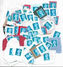 1566] 100 Unfranked GB non-barcoded 2nd class Definitive stamps on paper