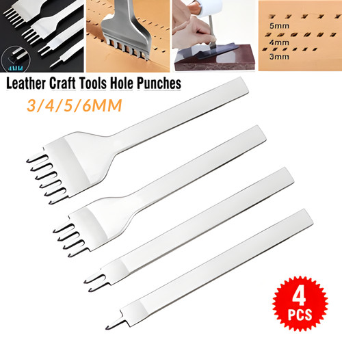 4pcs leather prong - prong, punch