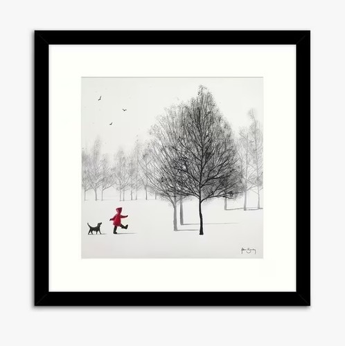 Adam barsby red - coat', framed