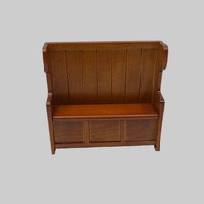 Dolls House Deluxe oak pew