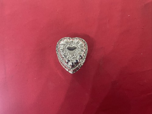 Antique silver heart box - heart, by