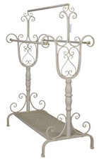 Towel holder shabby chic towel stand antique-white metal towel holder rack new