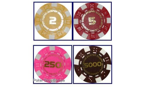 Numbered dice poker chips - numbered,