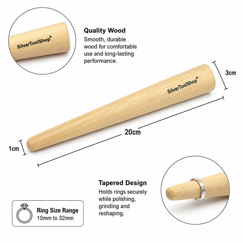 Wooden ring mandrel holder - ring,