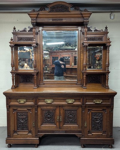 Huge solid oak - solid, victorian