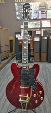 EPIPHONE RIVIERA P93 wine red W/Gig bag Electric Guitar Used From Japan