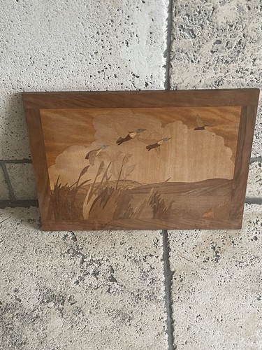 Flying ducks wooden - wooden, art