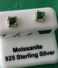 Moissanite And Emerald Gold