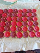   Partylite Tealight Candles. 40 mixed  colours  red, black, burgandy, white ete