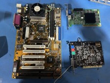 Vintage Shuttle AV14 Socket 370 Motherboard + 600mhz Pentium III + 512mb + Cards