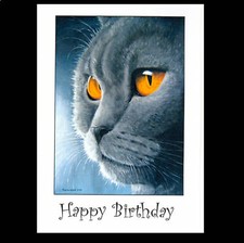 British Blue Shorthair cat art