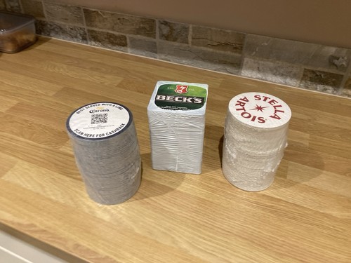 Pack 100 beer - mats, choose