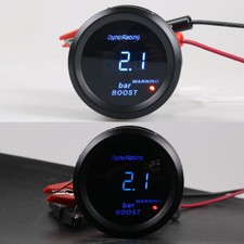 2" 52mm Blue Digital LED Turbo Boost gauge Boost Meter With Sensor