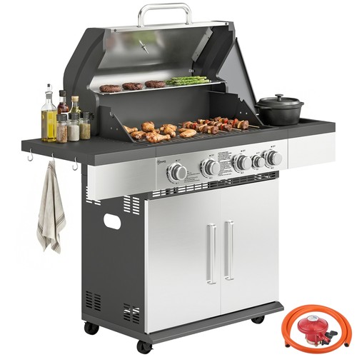 Outsunny burner gas bbq - 4+1,