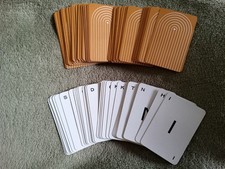 Bundle of 95 Vintage Letter Cards (similar to LEXICON CARD GAMES) - brown back