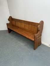 A Lovely Antique / Old Pine 3/4 Seater Waxed Victorian Church Pew