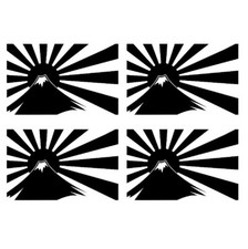 Mt. Fuji Sticker Rising Sun