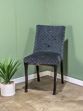 Vintage Button Back Chair Low Nursing Reading Bedroom Blue 
