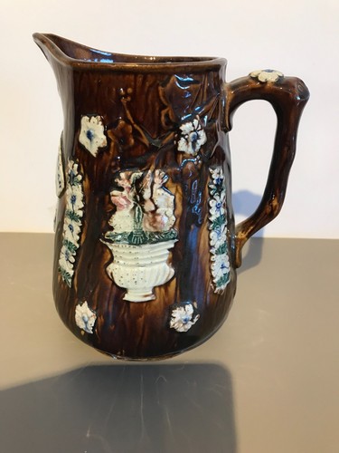 Measham pottery bargeware jug - pottery,