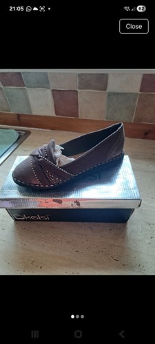 Ladies new grey shoes size - size, 5