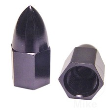 Valve Caps Aluminium Black 21 X 10mm Fits Yamaha XT 550 1983
