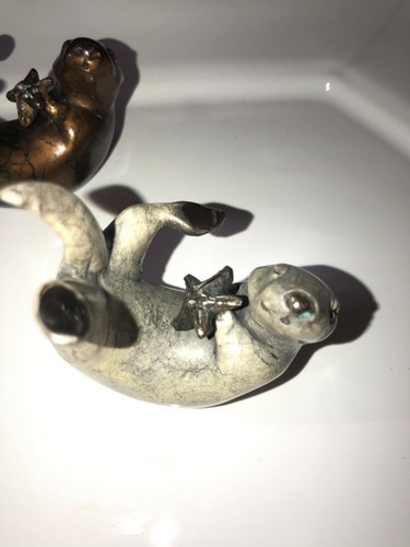 Sea otter bronze fine - otter, art