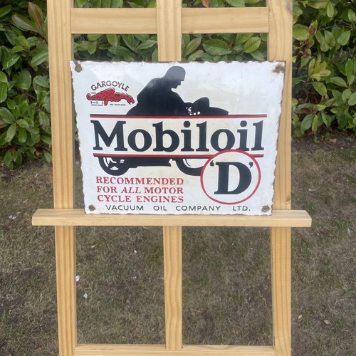 Mobil oil gargoyle - d, enamel