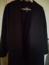 Alpaca Swing Coat. Dark Grey