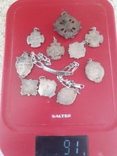 Scrap Silver Lot 91g  Bracelet And First Communion / Sports Medals