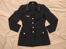 Vintage German Air force womens uniform blazer jacket military army UK 8 silver