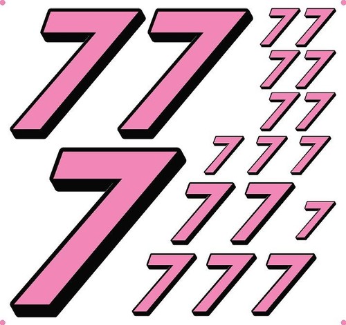 Soft pink black number s - soft, 7's