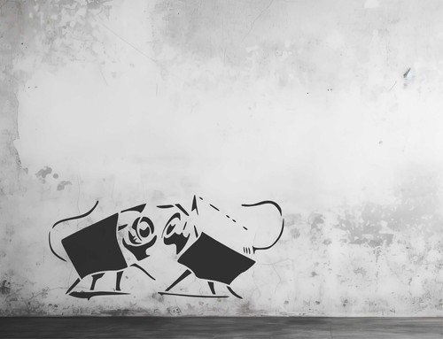 Banksy security yeah stencil - security,