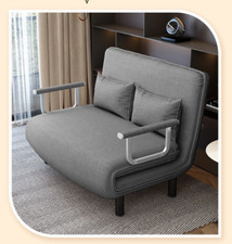 Recliner Chair Sleeping Chair Sofa Bed Folding Sofa Bed Chair Adjustable Grey