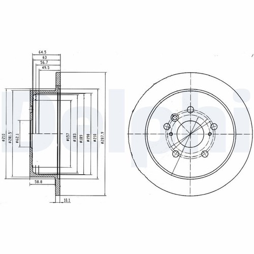 Brake disc delphi - disc,