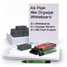 Show-me SMB10A Plain Double-Sided Boards – A4 Size for Drywipe and White Board P